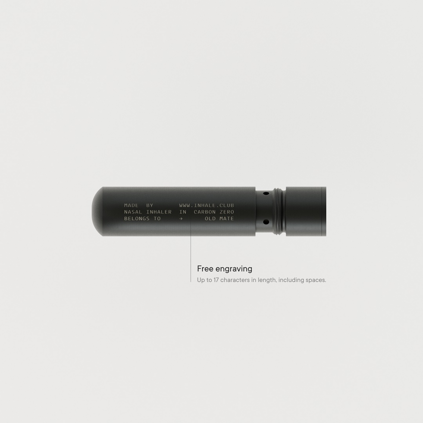 Carbon Zero Refillable Aluminium Nasal Inhaler