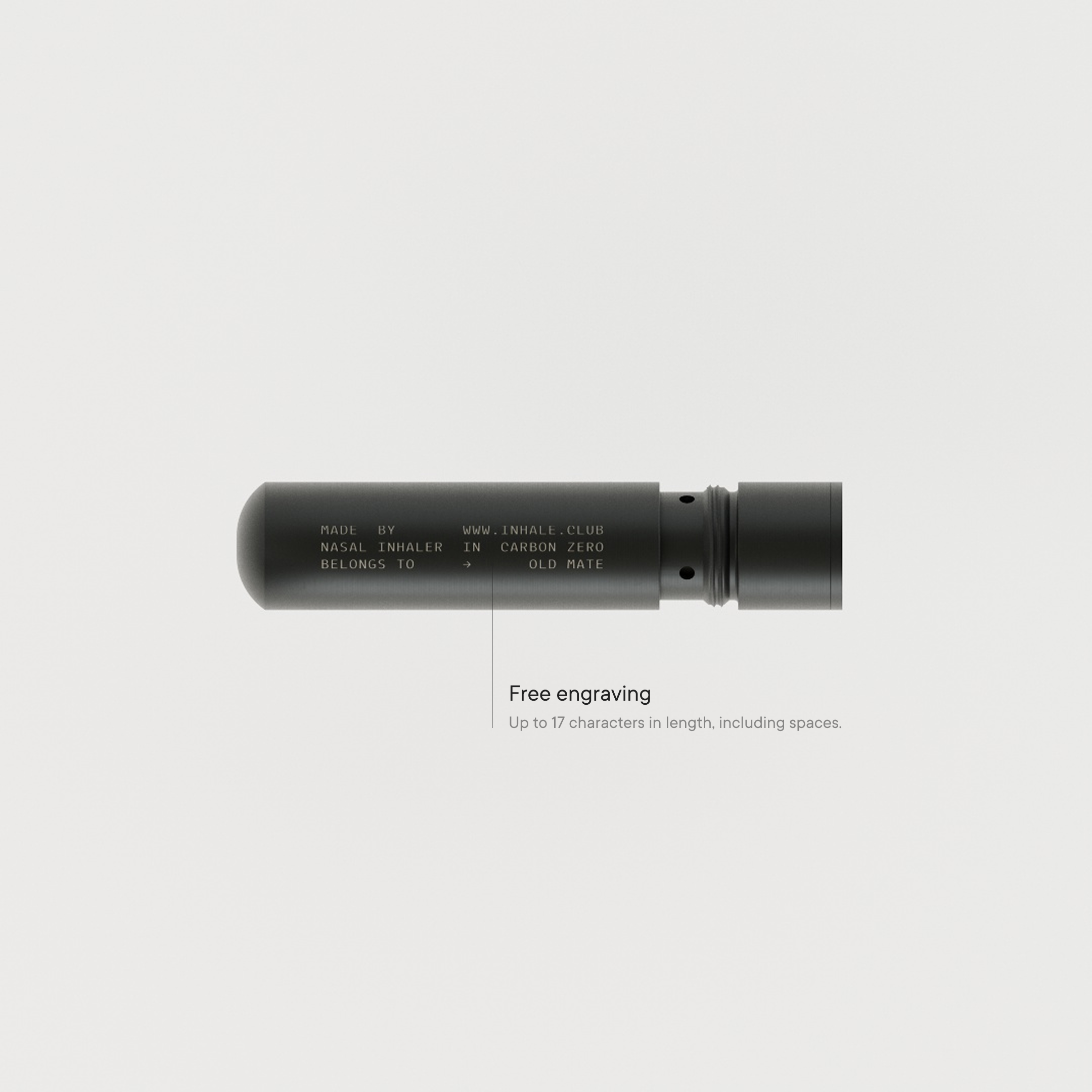 Carbon Zero Refillable Aluminium Nasal Inhaler
