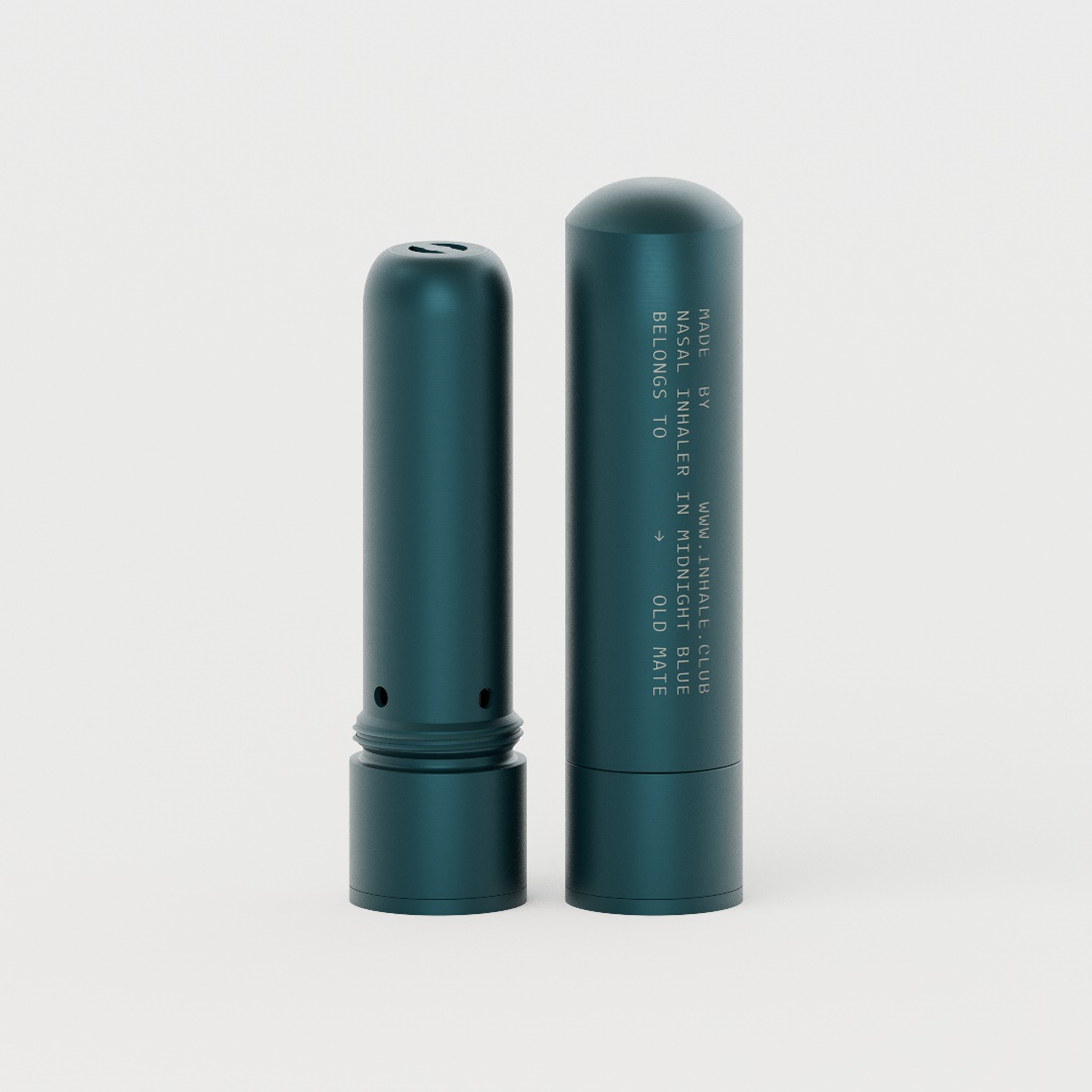 Midnight Blue Refillable Aluminium Nasal Inhaler