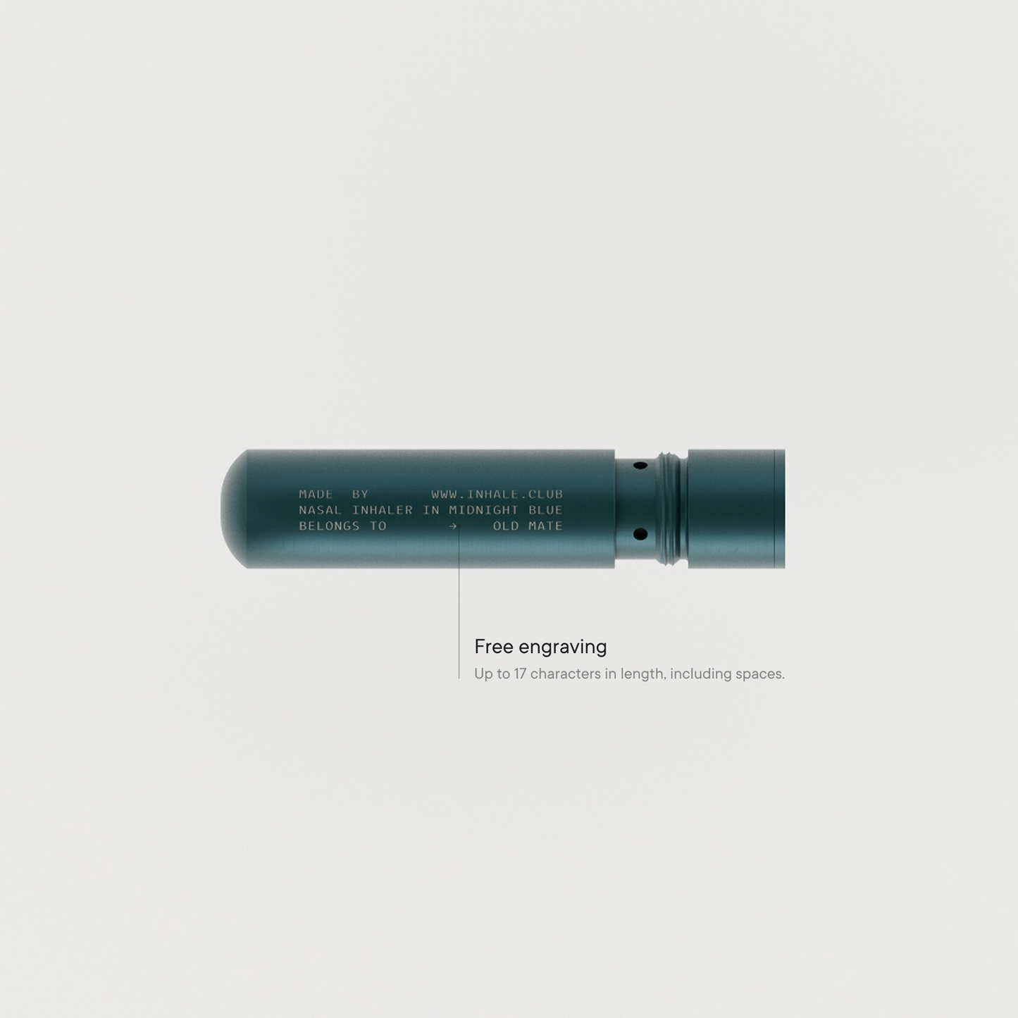 Midnight Blue Refillable Aluminium Nasal Inhaler