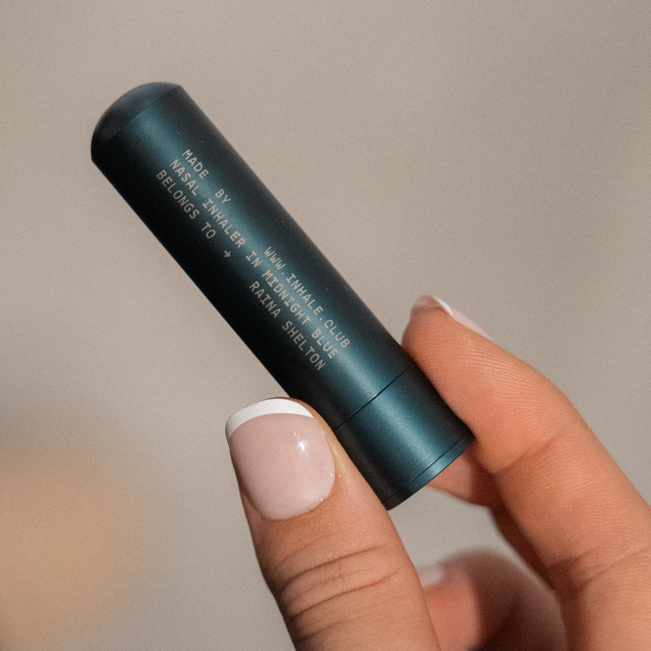 Midnight Blue Refillable Aluminium Nasal Inhaler