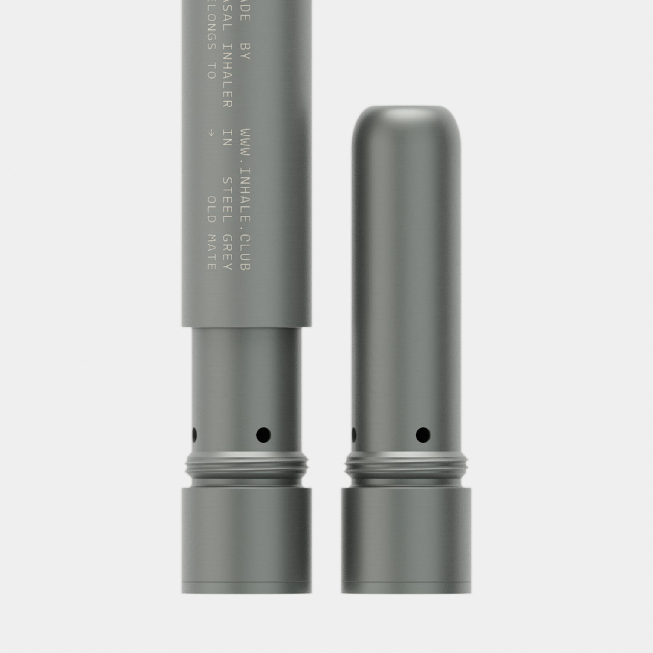 Refillable Aluminium Nasal Inhaler (Steel Grey)