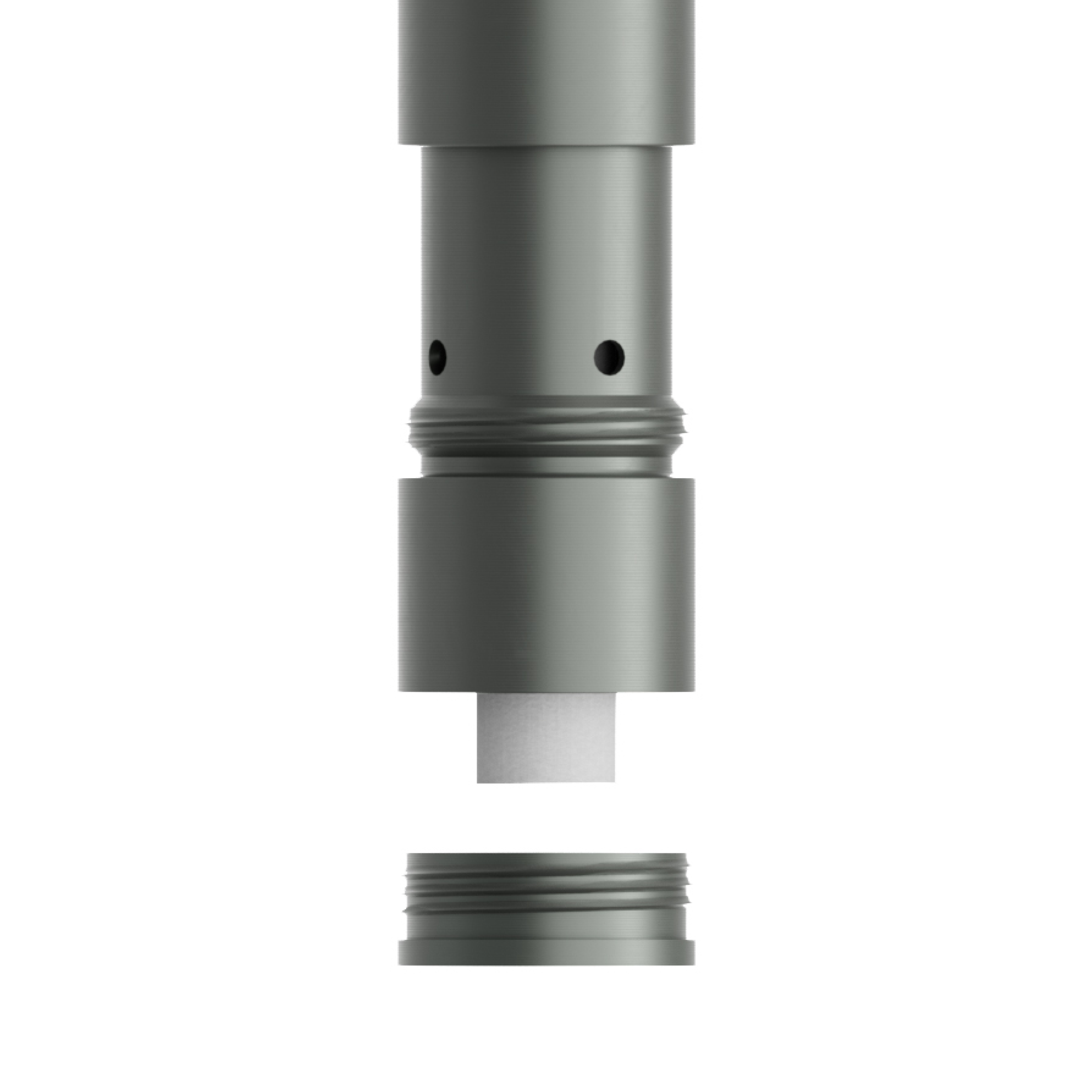 Refillable Aluminium Nasal Inhaler (Steel Grey)