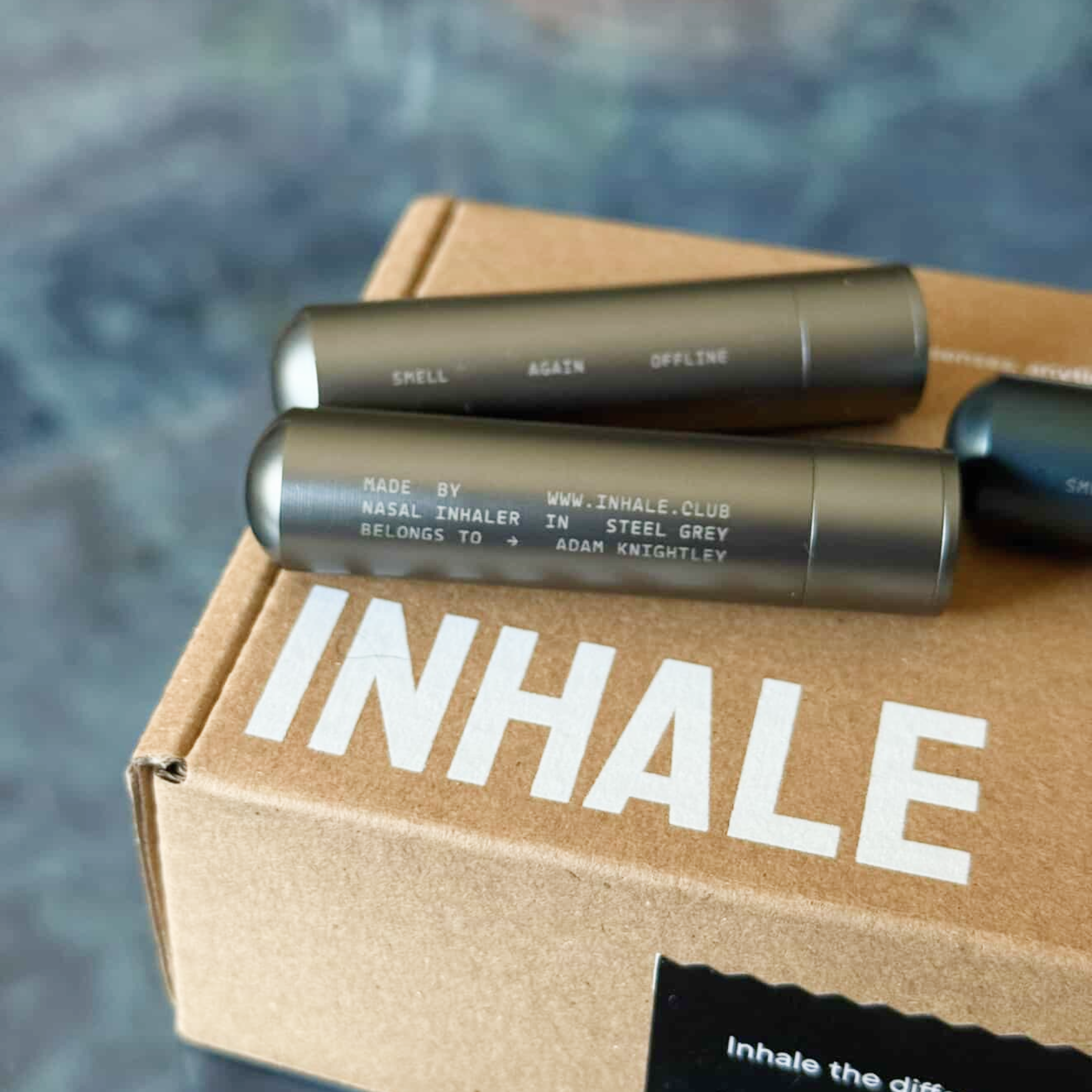 Steel Grey Refillable Aluminium Nasal Inhaler