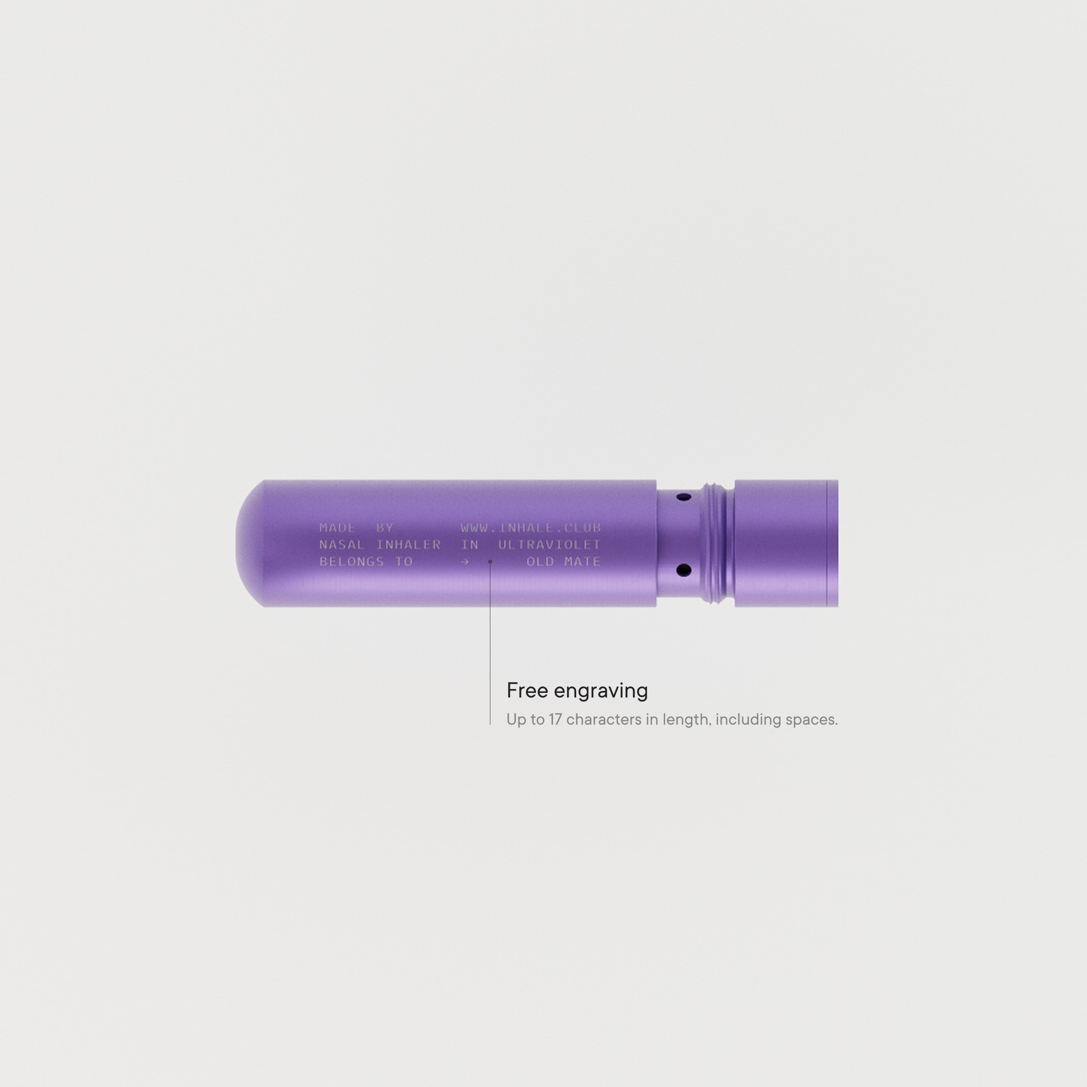 Ultraviolet Refillable Aluminium Nasal Inhaler